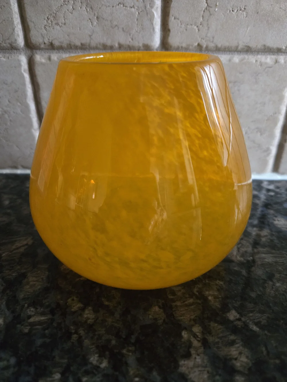 Crate&Barrel Bright Orange Handblown Art Glass Vase